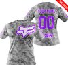 LIMITED EDITION PRODUCTS - US ARMY V1 - FOX RACING - CUSTOM NAME - PURPLE - T-SHIRT