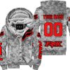 LIMITED EDITION PRODUCTS - US ARMY V1 - FOX RACING - CUSTOM NAME - RED - FLEECE ZIP HOODIE