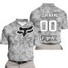LIMITED EDITION PRODUCTS - US ARMY V1 - FOX RACING - CUSTOM NAME - WHITE - POLO SHIRT