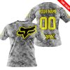 LIMITED EDITION PRODUCTS - US ARMY V1 - FOX RACING - CUSTOM NAME - YELLOW - T-SHIRT