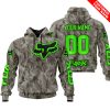 LIMITED EDITION PRODUCTS - US ARMY V2 - FOX RACING - CUSTOM NAME - GREEN