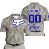 LIMITED EDITION PRODUCTS - US ARMY V2 - FOX RACING - CUSTOM NAME - NAVY - POLO SHIRT