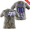 LIMITED EDITION PRODUCTS - US ARMY V2 - FOX RACING - CUSTOM NAME - NAVY - T-SHIRT
