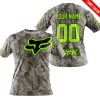 LIMITED EDITION PRODUCTS - US ARMY V2 - FOX RACING - CUSTOM NAME - NEON - T-SHIRT