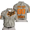 LIMITED EDITION PRODUCTS - US ARMY V2 - FOX RACING - CUSTOM NAME - ORANGE - POLO SHIRT