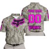 LIMITED EDITION PRODUCTS - US ARMY V2 - FOX RACING - CUSTOM NAME - PINK - POLO SHIRT