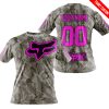 LIMITED EDITION PRODUCTS - US ARMY V2 - FOX RACING - CUSTOM NAME - PINK - T-SHIRT