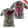 LIMITED EDITION PRODUCTS - US ARMY V2 - FOX RACING - CUSTOM NAME - PINK 1 - T-SHIRT