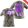 LIMITED EDITION PRODUCTS - US ARMY V2 - FOX RACING - CUSTOM NAME - PURPLE - T-SHIRT