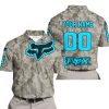 LIMITED EDITION PRODUCTS - US ARMY V2 - FOX RACING - CUSTOM NAME - SKY BLUE - POLO SHIRT