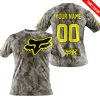 LIMITED EDITION PRODUCTS - US ARMY V2 - FOX RACING - CUSTOM NAME - YELLOW - T-SHIRT
