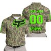 LIMITED EDITION PRODUCTS - US ARMY V3 - FOX RACING - CUSTOM NAME - GREEN - POLO SHIRT