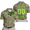 LIMITED EDITION PRODUCTS - US ARMY V3 - FOX RACING - CUSTOM NAME - GREEN 1 - POLO SHIRT