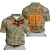 LIMITED EDITION PRODUCTS - US ARMY V3 - FOX RACING - CUSTOM NAME - ORANGE - POLO SHIRT