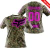 LIMITED EDITION PRODUCTS - US ARMY V3 - FOX RACING - CUSTOM NAME - PINK - T-SHIRT