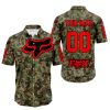 LIMITED EDITION PRODUCTS - US ARMY V3 - FOX RACING - CUSTOM NAME - RED - BUTTON SHIRT