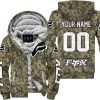 LIMITED EDITION PRODUCTS - US ARMY V3 - FOX RACING - CUSTOM NAME - WHITE - FLEECE ZIP HOODIE