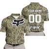 LIMITED EDITION PRODUCTS - US ARMY V3 - FOX RACING - CUSTOM NAME - WHITE - POLO SHIRT