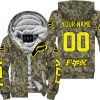 LIMITED EDITION PRODUCTS - US ARMY V3 - FOX RACING - CUSTOM NAME - YELLOW - FLEECE ZIP HOODIE