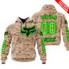 LIMITED EDITION PRODUCTS - US MARINE - FOX RACING - CUSTOM NAME - GREEN