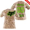 LIMITED EDITION PRODUCTS - US MARINE - FOX RACING - CUSTOM NAME - GREEN 1 - T-SHIRT