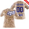 LIMITED EDITION PRODUCTS - US MARINE - FOX RACING - CUSTOM NAME - NAVY - T-SHIRT