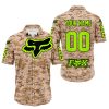LIMITED EDITION PRODUCTS - US MARINE - FOX RACING - CUSTOM NAME - NEON - BUTTON SHIRT