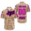 LIMITED EDITION PRODUCTS - US MARINE - FOX RACING - CUSTOM NAME - PINK - BUTTON SHIRT