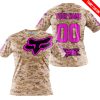 LIMITED EDITION PRODUCTS - US MARINE - FOX RACING - CUSTOM NAME - PINK - T-SHIRT