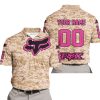 LIMITED EDITION PRODUCTS - US MARINE - FOX RACING - CUSTOM NAME - PINK 1 - POLO SHIRT