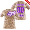 LIMITED EDITION PRODUCTS - US MARINE - FOX RACING - CUSTOM NAME - PURPLE - T-SHIRT