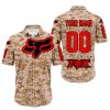 LIMITED EDITION PRODUCTS - US MARINE - FOX RACING - CUSTOM NAME - RED - BUTTON SHIRT