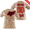 LIMITED EDITION PRODUCTS - US MARINE - FOX RACING - CUSTOM NAME - RED - T-SHIRT