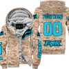 LIMITED EDITION PRODUCTS - US MARINE - FOX RACING - CUSTOM NAME - SKY BLUE - FLEECE ZIP HOODIE