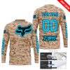 LIMITED EDITION PRODUCTS - US MARINE - FOX RACING - CUSTOM NAME - SKY BLUE - JERSEY
