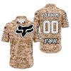 LIMITED EDITION PRODUCTS - US MARINE - FOX RACING - CUSTOM NAME - WHITE - BUTTON SHIRT