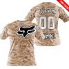 LIMITED EDITION PRODUCTS - US MARINE - FOX RACING - CUSTOM NAME - WHITE - T-SHIRT