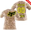 LIMITED EDITION PRODUCTS - US MARINE - FOX RACING - CUSTOM NAME - YELLOW - T-SHIRT