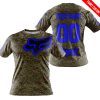 LIMITED EDITION PRODUCTS - US MARINE V1 - FOX RACING - CUSTOM NAME - BLUE - T-SHIRT