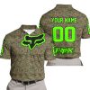 LIMITED EDITION PRODUCTS - US MARINE V1 - FOX RACING - CUSTOM NAME - GREEN - POLO SHIRT