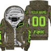 LIMITED EDITION PRODUCTS - US MARINE V1 - FOX RACING - CUSTOM NAME - GREEN 1 - FLEECE ZIP HOODIE