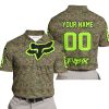 LIMITED EDITION PRODUCTS - US MARINE V1 - FOX RACING - CUSTOM NAME - GREEN 1 - POLO SHIRT