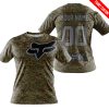 LIMITED EDITION PRODUCTS - US MARINE V1 - FOX RACING - CUSTOM NAME - GREY - T-SHIRT