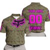 LIMITED EDITION PRODUCTS - US MARINE V1 - FOX RACING - CUSTOM NAME - PINK - POLO SHIRT
