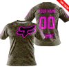 LIMITED EDITION PRODUCTS - US MARINE V1 - FOX RACING - CUSTOM NAME - PINK - T-SHIRT