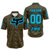 LIMITED EDITION PRODUCTS - US MARINE V1 - FOX RACING - CUSTOM NAME - SKY BLUE - BUTTON SHIRT