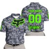 LIMITED EDITION PRODUCTS - US NAVY - FOX RACING - CUSTOM NAME - GREEN - POLO SHIRT