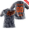 LIMITED EDITION PRODUCTS - US NAVY - FOX RACING - CUSTOM NAME - ORANGE - T-SHIRT