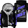 PREMIUM JUST FCKN GONNA SEND IT – CUSTOM NAME – SKI DOO – BLUE - FLEECE ZIP HOODIE