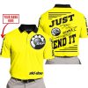 PREMIUM JUST FCKN GONNA SEND IT – CUSTOM NAME – SKI DOO – YELLOW V1 - POLO SHIRT